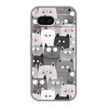 Чехлы с Котиками для Google Pixel 8A (VPrint) (Рисованные котики)