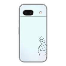 Чохол (Знак сердечка) для Google Pixel 8A – Сердечко на блакитному