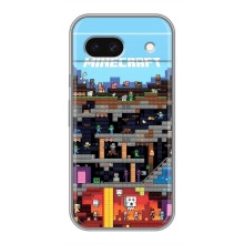 Чехол Майнкрафт на Google Pixel 8A (AlphaPrint) Minecraft (фон Minecraft)