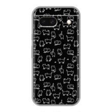 Чехол на тематику: Коты для Google Pixel 8A – Котики на черном