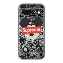 Чехол с Брендами одежды на Гугл Пиксель 8А – Supreme Маус