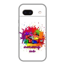 Чехол Амонг Ас для Google Pixel 8A (AlphaPrint) (Яркий АмонгАс)
