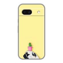 Бампер для Google Pixel 8A с картинкой "Песики" – Кактус на голове