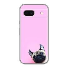 Бампер для Google Pixel 8A с картинкой "Песики" – Собака на розовом