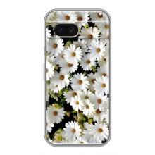 Чехол с ромашками на Google Pixel 8A – Рамка в ромашках