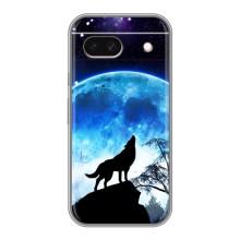 Чехол с Волком на Google Pixel 8A – Воет на луну