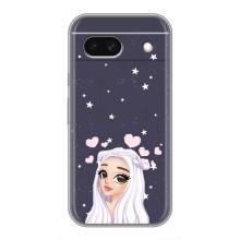 Чехол Стильные девушки на Google Pixel 8A – Девушка и сердечки