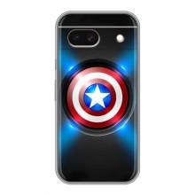 Чехол с Щитом Капитана Америки на Google Pixel 8A – Яркий Щит Капитана