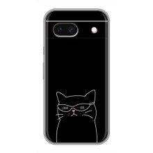 Чехол с рисунком кот на Google Pixel 8A (Равнодушный кот)