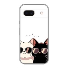 Чехол с рисунком кот на Google Pixel 8A (Коты в очках)