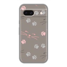 Чехол с рисунком кот на Google Pixel 8A (Лапы и усы)