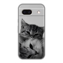 Чехол с рисунком кот на Google Pixel 8A (Пара котов)