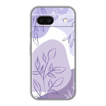 Силиконовый чехол с принтом в цветах на Google Pixel 8A – Фиолетовый дизайн