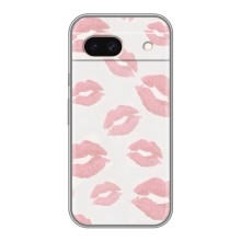 Чехол с розовым рисунком для Google Pixel 8A (Розовые губы)