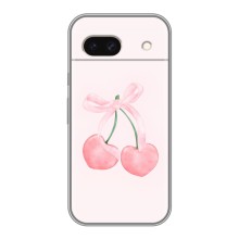 Чехол с розовым рисунком для Google Pixel 8A (Розовые вишни)