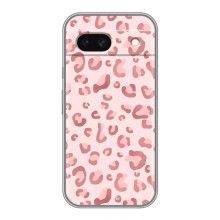 Чехол с розовым рисунком для Google Pixel 8A (Розовый леопард)