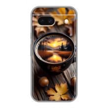 Чехол с уникальным дизайном «Осень с кофе» для Google Pixel 8A – Тёмный кофе