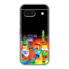 Чехлы для Google Pixel 8A (Персонажи Майн Крафт) – Герой Майнкрафт