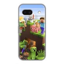 Чехлы для Google Pixel 8A (Персонажи Майн Крафт) – Майн-крафт