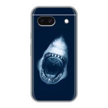 Силиконовый бампер с картинкой животных для Google Pixel 8A (Пасть Акулы)