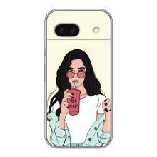 Силіконовый Чохол на Google Pixel 8A з картинкой Модных девушек – З напоєм