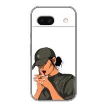 Силіконовый Чохол на Google Pixel 8A з картинкой Модных девушек – У зеленому