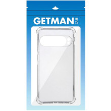 TPU чохол GETMAN Ease logo посилені кути Full Camera для Google Pixel 9 Pro XL – Прозорий