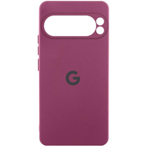 Чохол Silicone Cover Lakshmi Full Camera (AAA) with Logo для Google Pixel 9 Pro XL – Бордовий