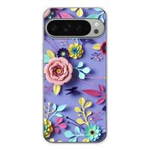 Чехлы с Цветами для Google Pixel 9 Pro XL (VPrint) (Цветочный дизайн)