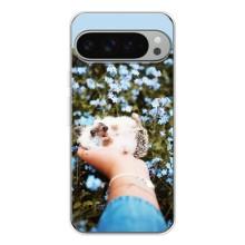 Чехлы с изображением разных животных для Google Pixel 9 Pro XL (Ежик на руках)