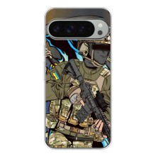Чехлы с картинкой ЗСУ для Google Pixel 9 Pro XL (AlphaPrint) (Воин ВСУ)