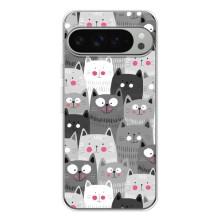 Чехлы с Котиками для Google Pixel 9 Pro XL (VPrint) (Рисованные котики)