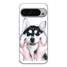 Чехлы с собаками для Google Pixel 9 Pro XL (VPrint) (Довольный Хаски)