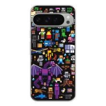 Чехол майнкрафт для Google Pixel 9 Pro XL – Все персонажи
