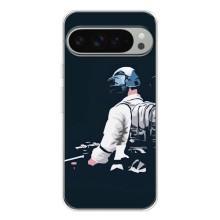 Силиконовый чехол с картинкой "Герой Pubg" на Google Pixel 9 Pro XL – В экиперовке