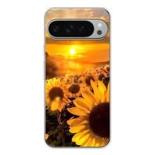 Чехол с Цветами для Google Pixel 9 Pro XL (поле подсолнухов)