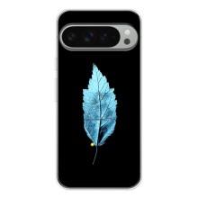Чехол с картинками на черном фоне для Google Pixel 9 Pro XL – Листочек