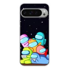 Чехол Амонг Ас для Google Pixel 9 Pro XL (AlphaPrint) (Скины в космосе)