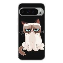 Чехол с принтом для Google Pixel 9 Pro XL (AlphaPrint) Модные коты (Грустный кот)