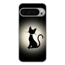 Чехол с принтом для Google Pixel 9 Pro XL (AlphaPrint) Модные коты (Силуэт котика)