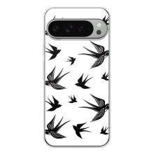 Чехол с птицами на Google Pixel 9 Pro XL (VPrint) (Ласточки)