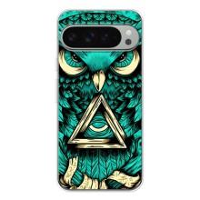 Чехол с птицами на Google Pixel 9 Pro XL (VPrint) (Сова с глазом)