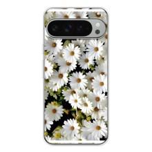 Чохол з ромашками на Google Pixel 9 Pro XL – Рамка в ромашках
