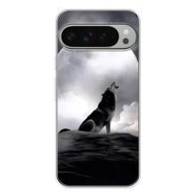 Чехол с Волком на Google Pixel 9 Pro XL – Волк и луна
