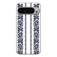 Силиконовый Чехол на Google Pixel 9 Pro XL с картинкой Вышиванки – Синяя вышиванка
