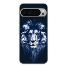Чехол со Львом для Google Pixel 9 Pro XL (VPrint) (Синий Лев)