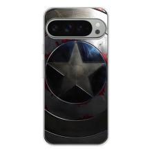 Чехол с Щитом Капитана Америки на Google Pixel 9 Pro XL – Ретро Щит Капитана