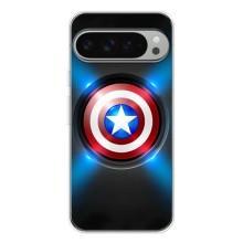 Чехол с Щитом Капитана Америки на Google Pixel 9 Pro XL – Яркий Щит Капитана