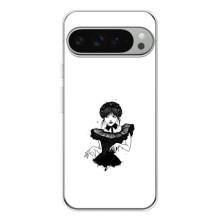Чехлы Венсдей на Google Pixel 9 Pro XL Уэнсдей (AlphaPrint) (танец Уэнздей)