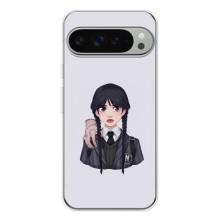 Чехлы Венсдей на Google Pixel 9 Pro XL Уэнсдей (AlphaPrint) (Уэнздей и Вещь)